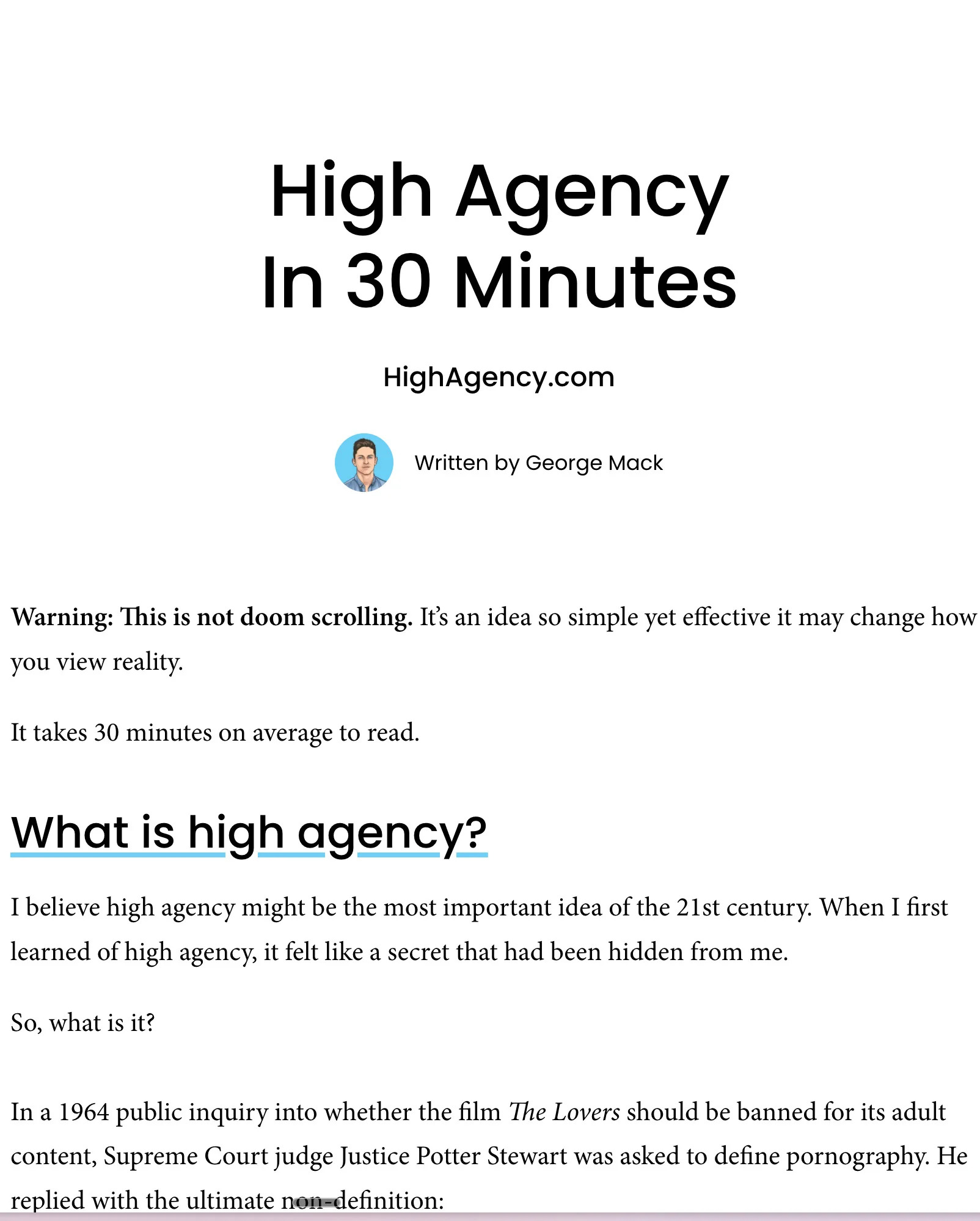 High Agency cover